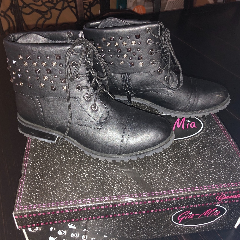 Gia Mia Studded Combat boots